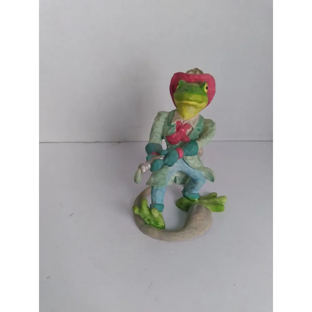 Vintage Cowboy Frog Figurine Western Decor Collectible Miniature‎ Statue